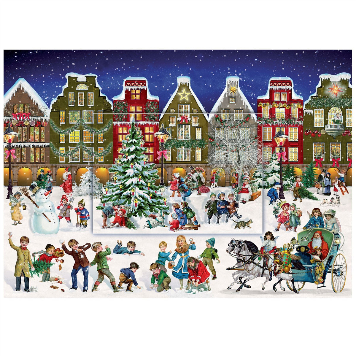 3D Lenticular Winter Town Advent Calendar | Traditional Christmas Advent Calendar | Picture Advent Calendar Advent Calendar - Tophatter Daily Deals