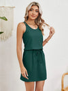 Eyelet Scoop Neck Sleeveless Dress Casual Dresses - Tophatter Daily Deals