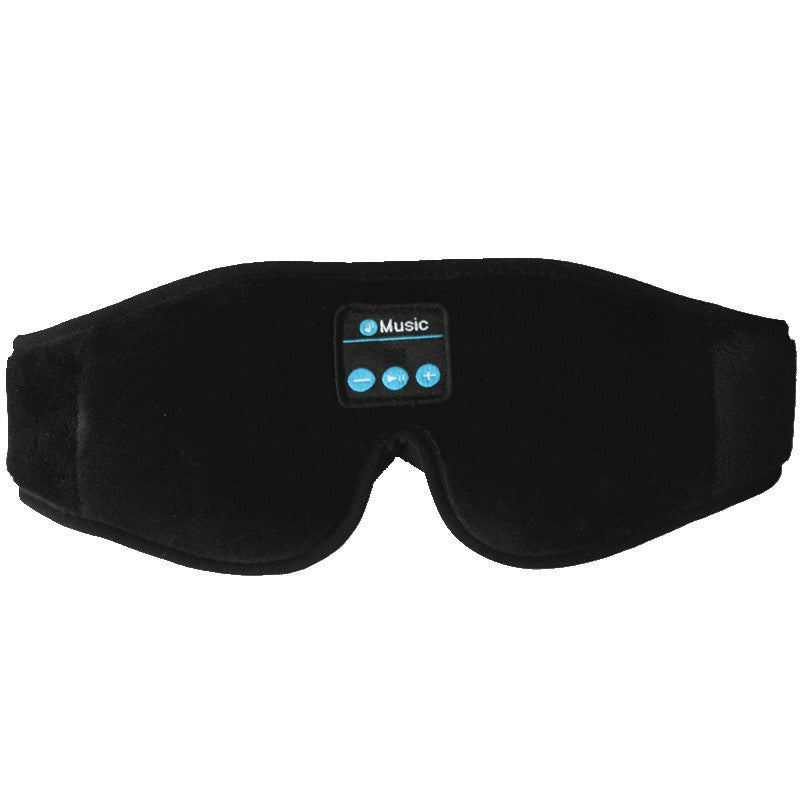3D Eye Mask Bluetooth Sleep Comfortable Music Bluetooth Headset Black 0 - Tophatter Daily Deals