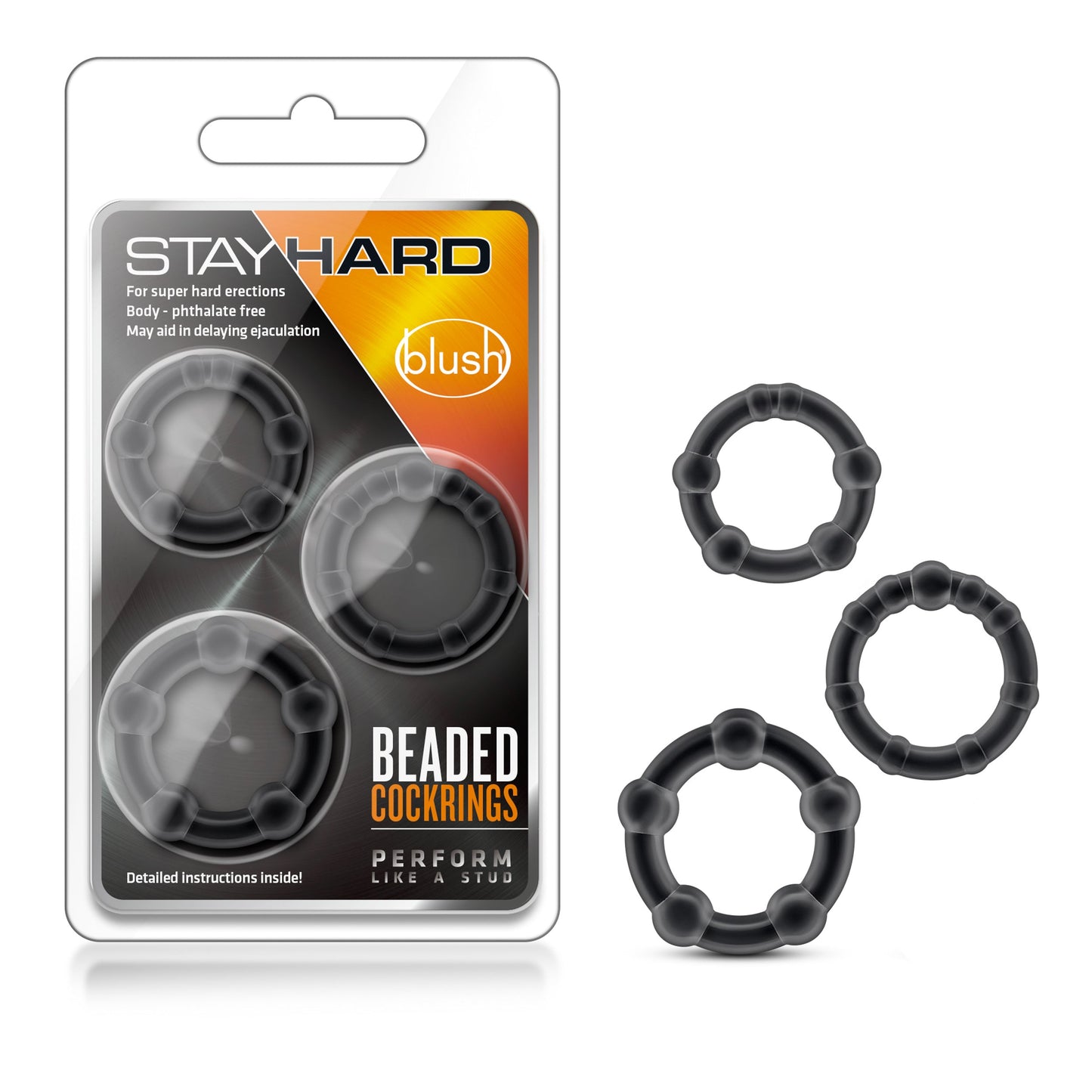 Stay Hard Beaded Cock Rings – Set of 3 Sizes Cock Rings > Cock Ring > Sets - Tophatter Daily Deals
