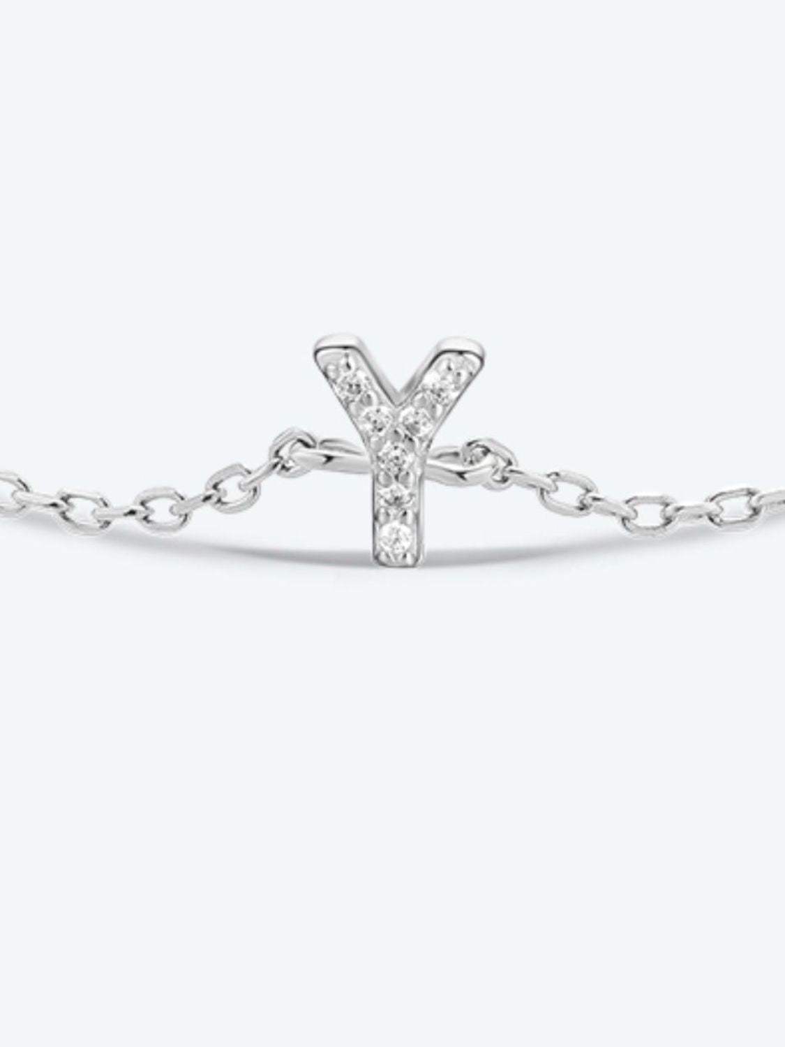 V To Z Zircon 925 Sterling Silver Bracelet Bracelets - Tophatter Daily Deals
