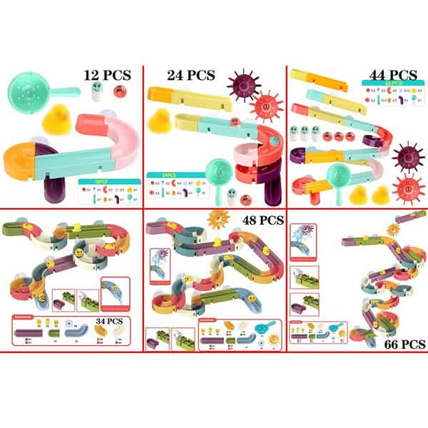 Baby Bath Toys DIY Marble Race Run Assembling Track Toys & Games - Tophatter Daily Deals