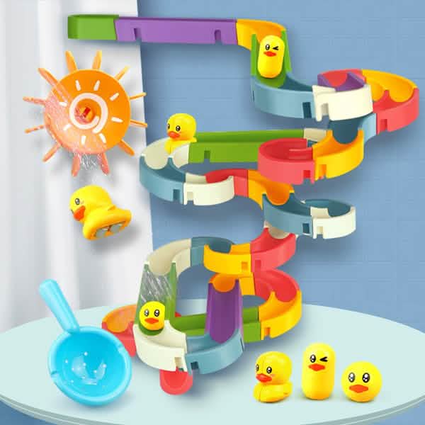 Baby Bath Toys DIY Marble Race Run Assembling Track Toys & Games - Tophatter Daily Deals