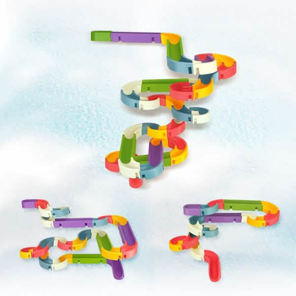 Baby Bath Toys DIY Marble Race Run Assembling Track Toys & Games - Tophatter Daily Deals