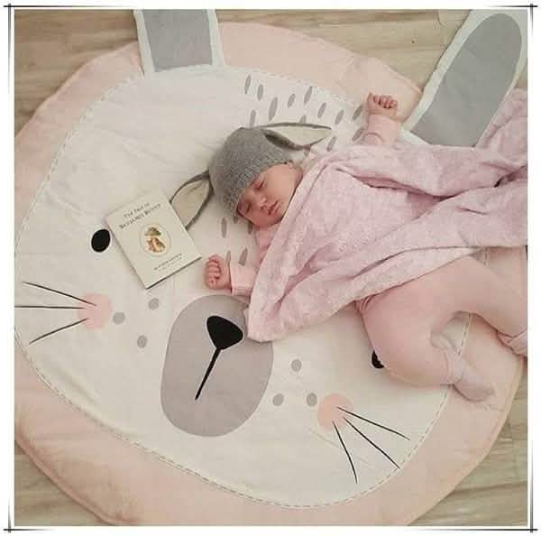 Baby Floor Game Mat Rabbit Pink Baby Gear - Tophatter Daily Deals