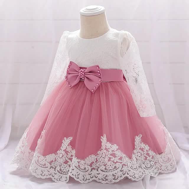 Baby Girls' Basic Christening Floral Dress Kids' & Baby Clothing - Tophatter Daily Deals