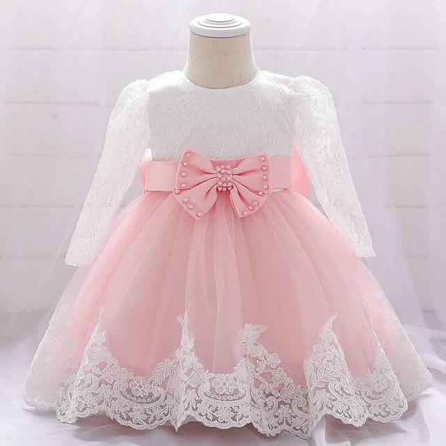 Baby Girls' Basic Christening Floral Dress Pink Kids' & Baby Clothing - Tophatter Daily Deals