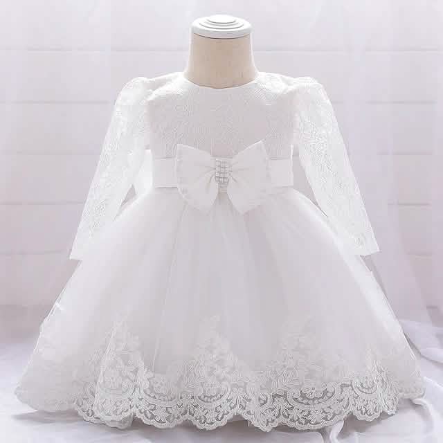 Baby Girls' Basic Christening Floral Dress White Kids' & Baby Clothing - Tophatter Daily Deals