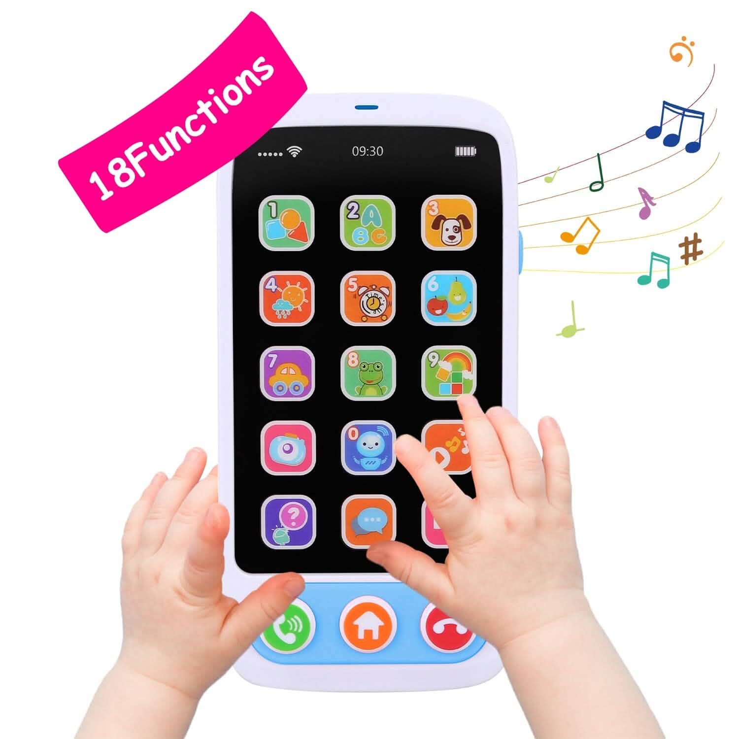 Baby Infant Interactive Educational Phone with Music Light Toys & Games - Tophatter Daily Deals