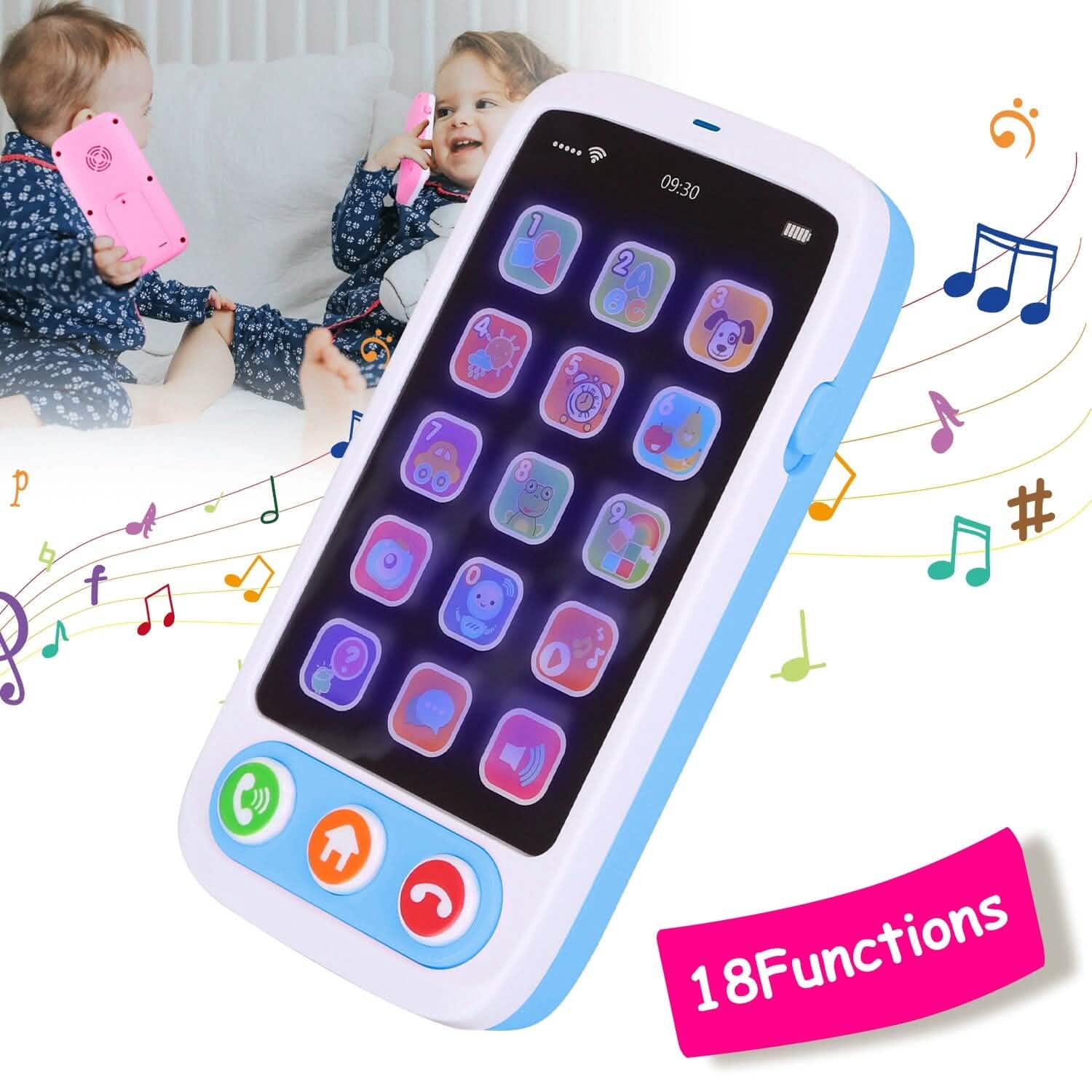 Baby Infant Interactive Educational Phone with Music Light Toys & Games - Tophatter Daily Deals