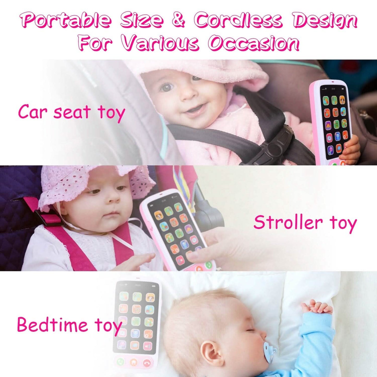 Baby Infant Interactive Educational Phone with Music Light Toys & Games - Tophatter Daily Deals