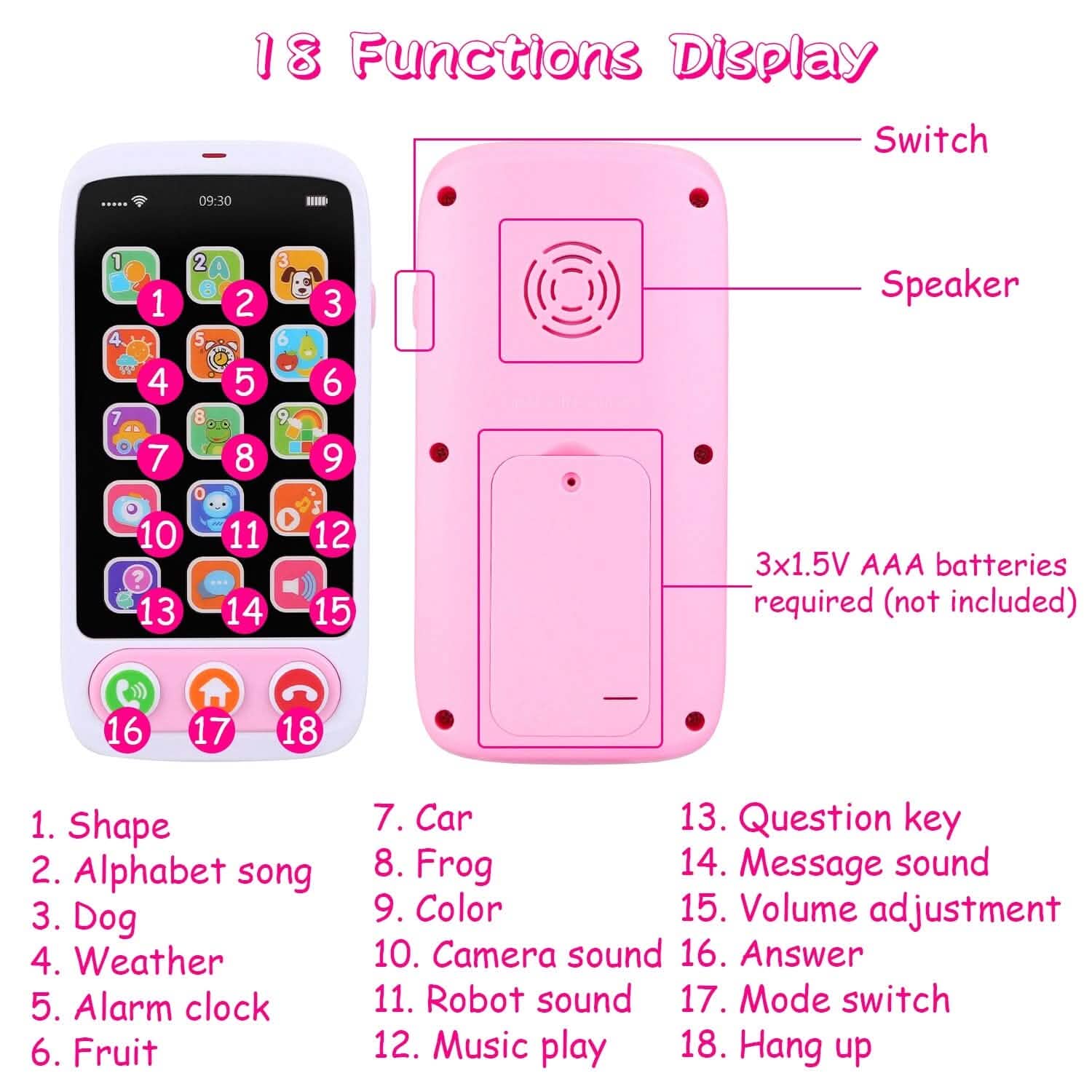 Baby Infant Interactive Educational Phone with Music Light Toys & Games - Tophatter Daily Deals