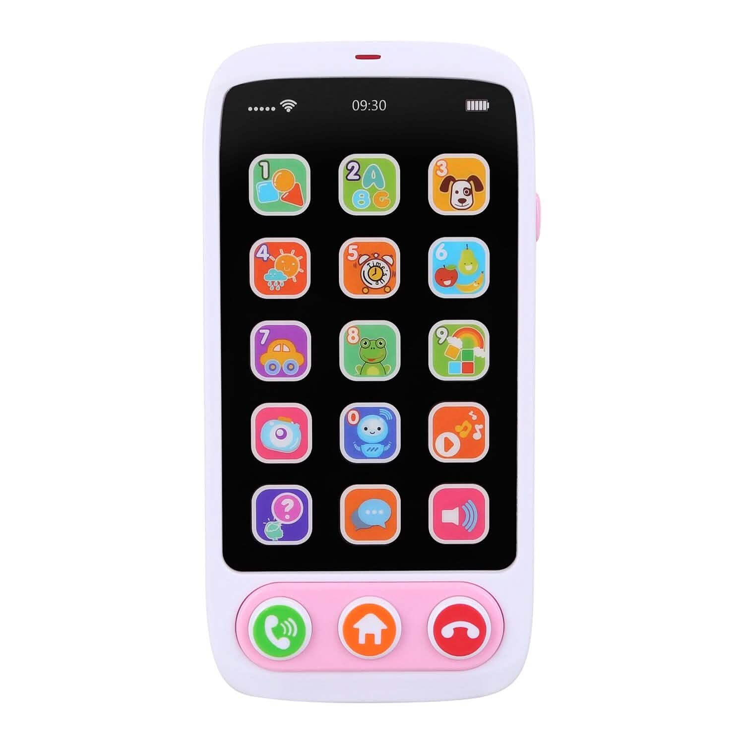 Baby Infant Interactive Educational Phone with Music Light Pink Toys & Games - Tophatter Daily Deals