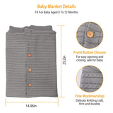 Baby Knit Swaddle Blanket Wrap with Buttons Baby Gear - Tophatter Daily Deals