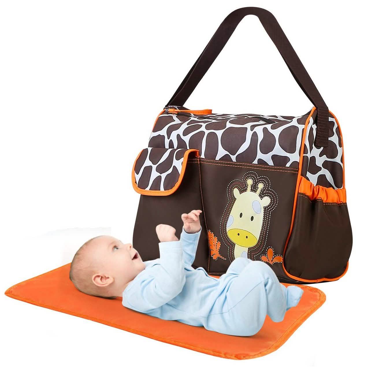 Baby Nappy Diaper Bags Orange Baby Gear - Tophatter Daily Deals