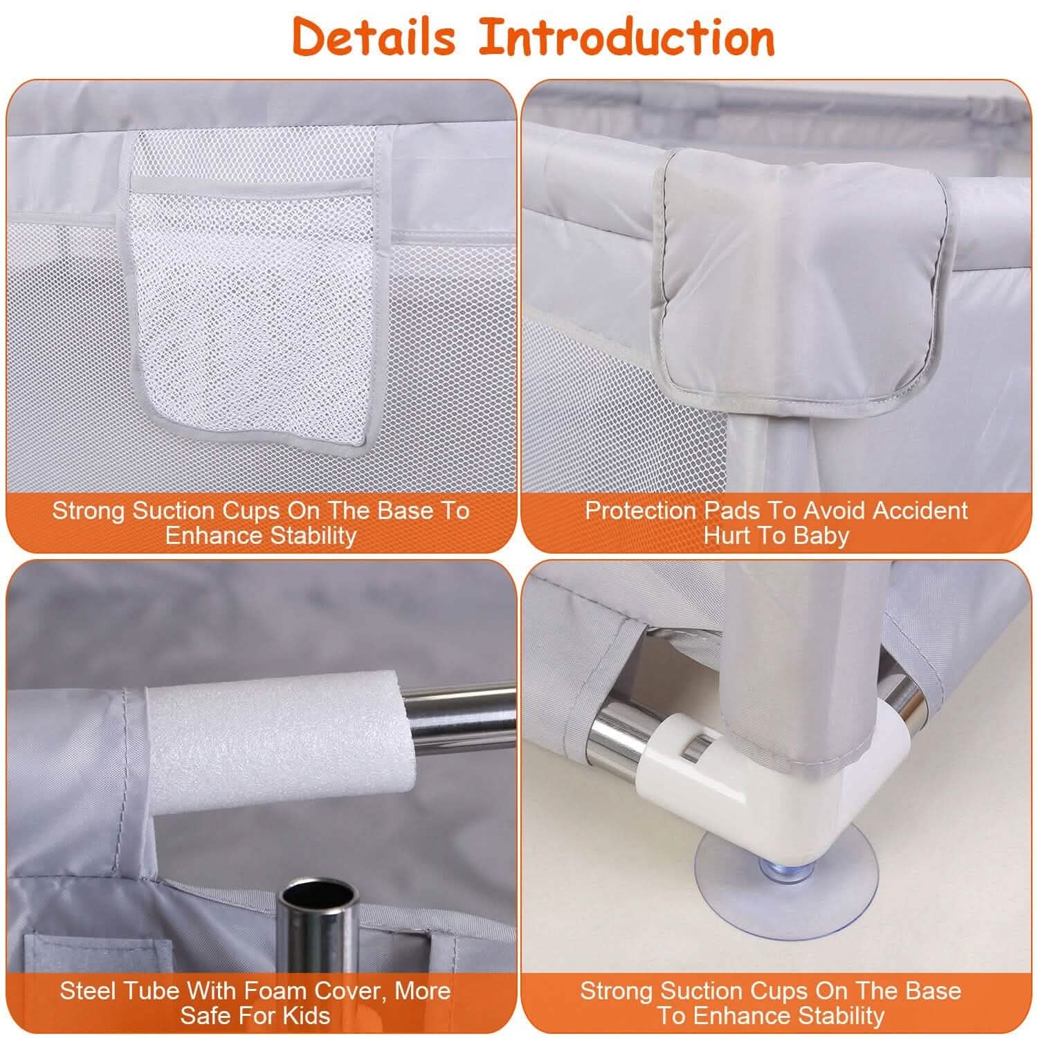 Baby Playpen with Anti-Suction Base Zipper Door Baby Gear - Tophatter Daily Deals