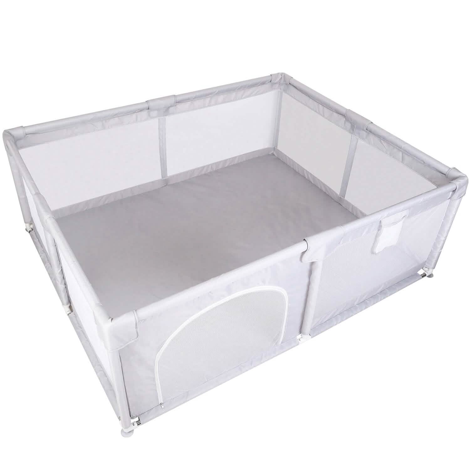 Baby Playpen with Anti-Suction Base Zipper Door Baby Gear - Tophatter Daily Deals