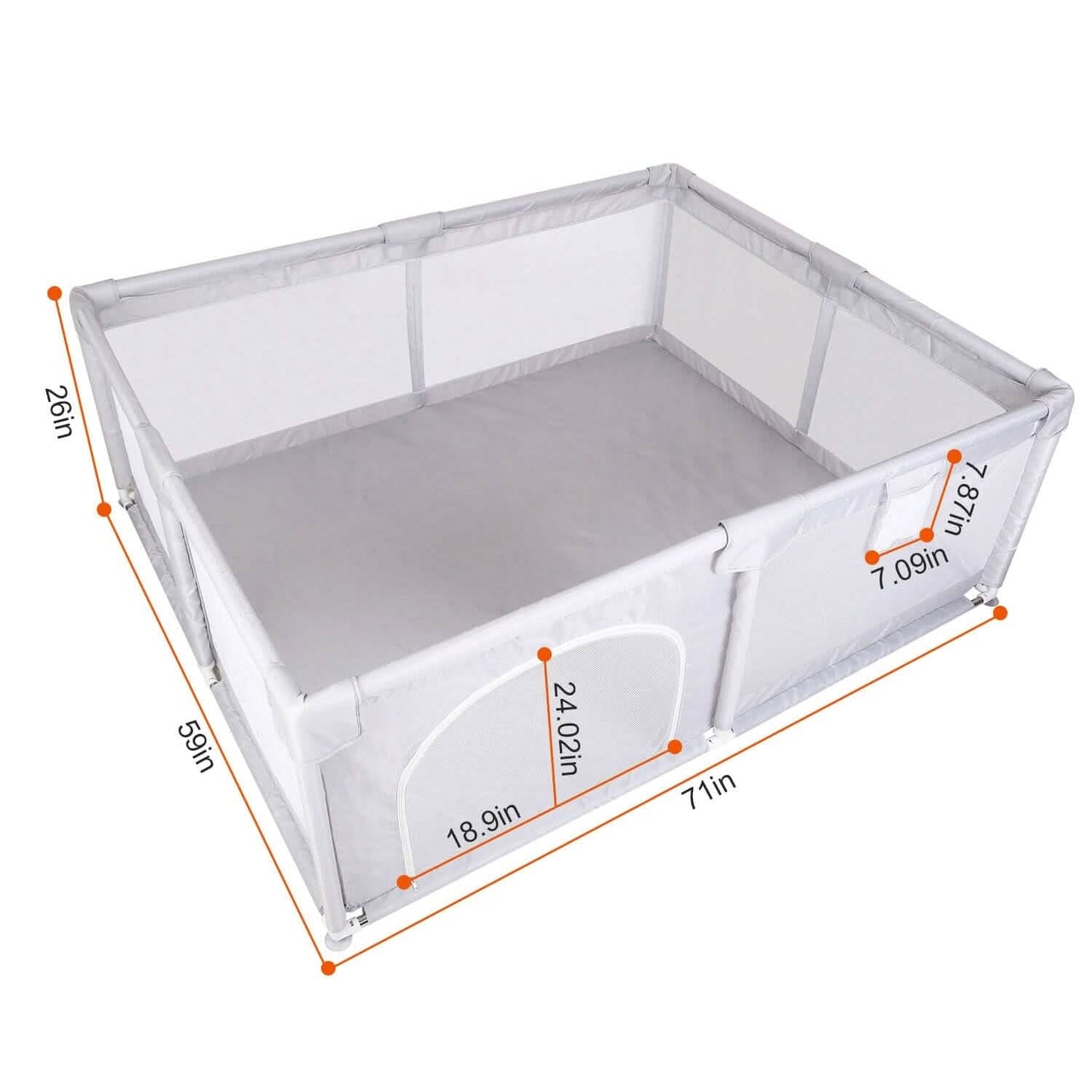 Baby Playpen with Anti-Suction Base Zipper Door Baby Gear - Tophatter Daily Deals