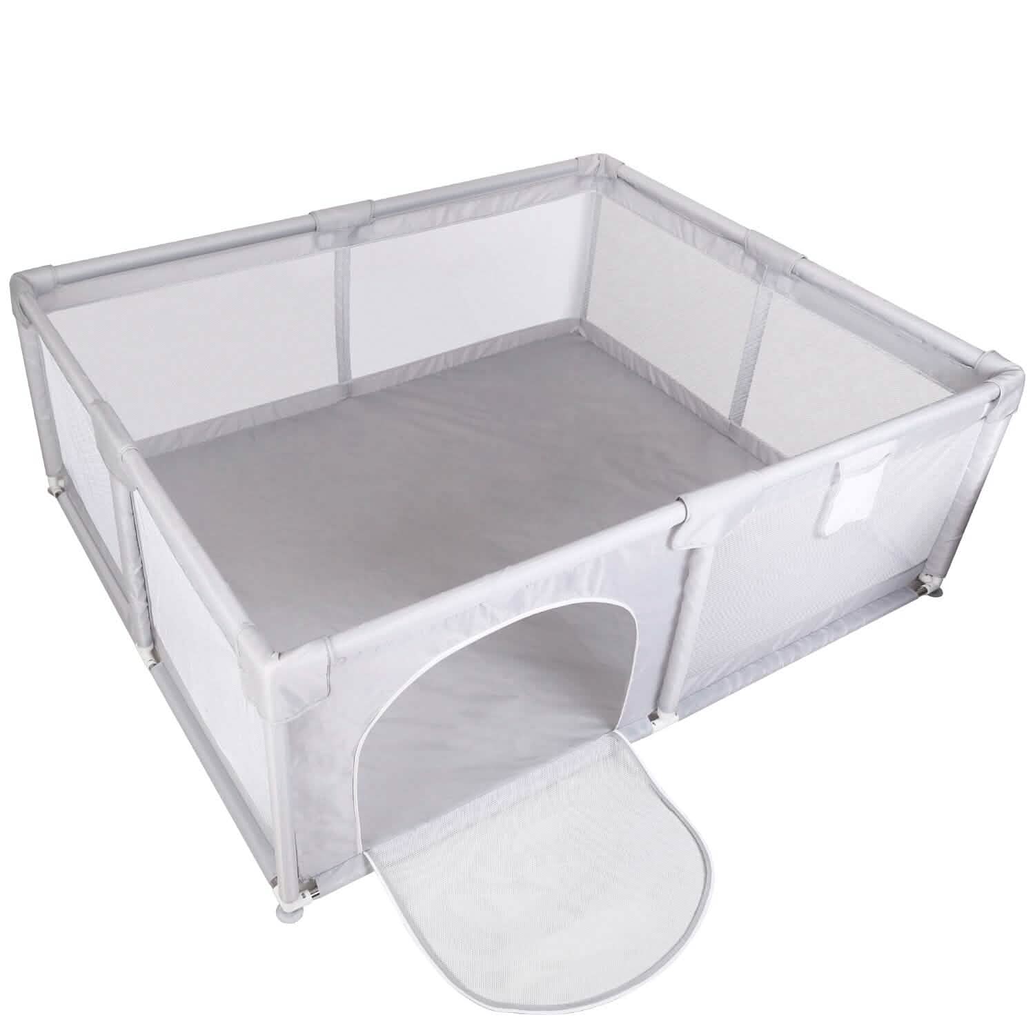 Baby Playpen with Anti-Suction Base Zipper Door Baby Gear - Tophatter Daily Deals