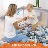 Baby Playpen with Anti-Suction Base Zipper Door Baby Gear - Tophatter Daily Deals