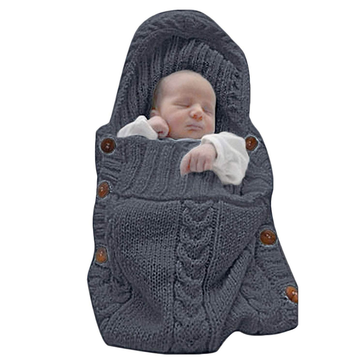 Baby Wrap Swaddle Blanket Charcoal Baby Gear - Tophatter Daily Deals