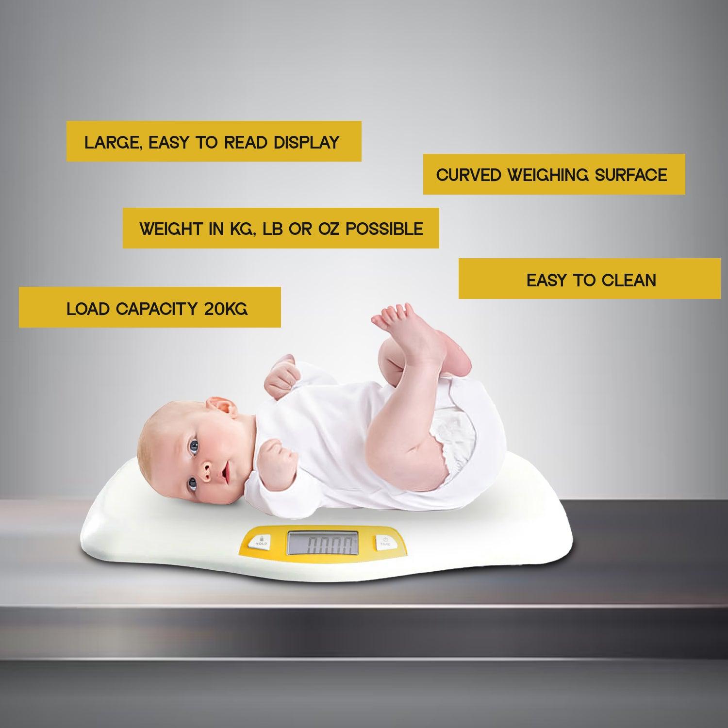 Digital Weighing Scale - Baby Weighing Scale With Large LCD Screen | 20kg Load Capacity Baby & Toddler - Tophatter Daily Deals