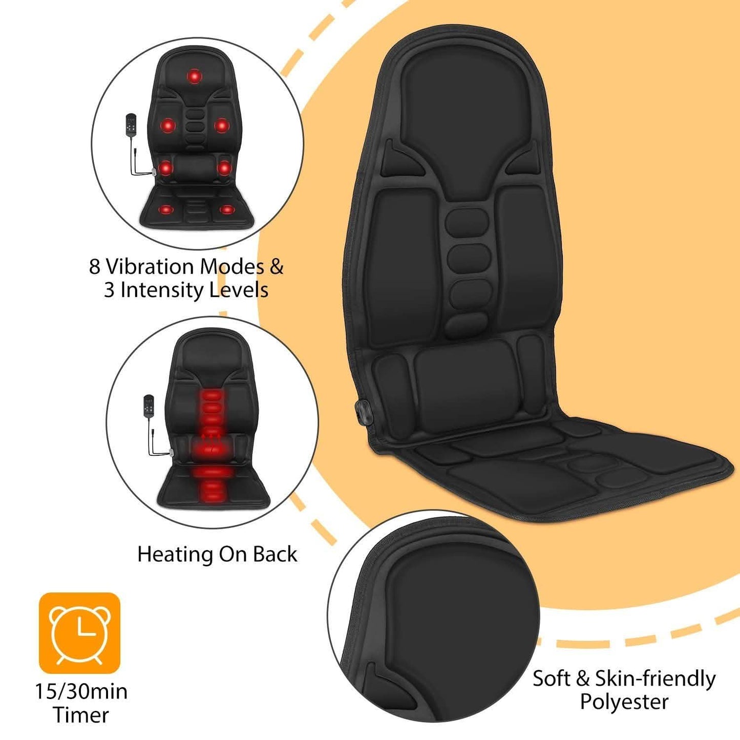 Back Massager Cushion Electric Massage Car Seat Automotive - Tophatter Daily Deals