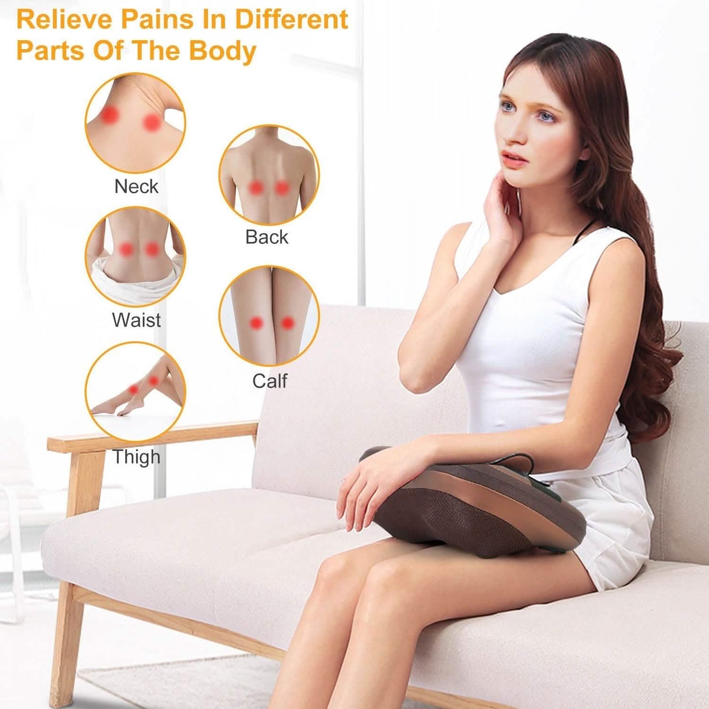 Back Neck and Shoulder Massage Pillow Health & Wellness - Tophatter Daily Deals