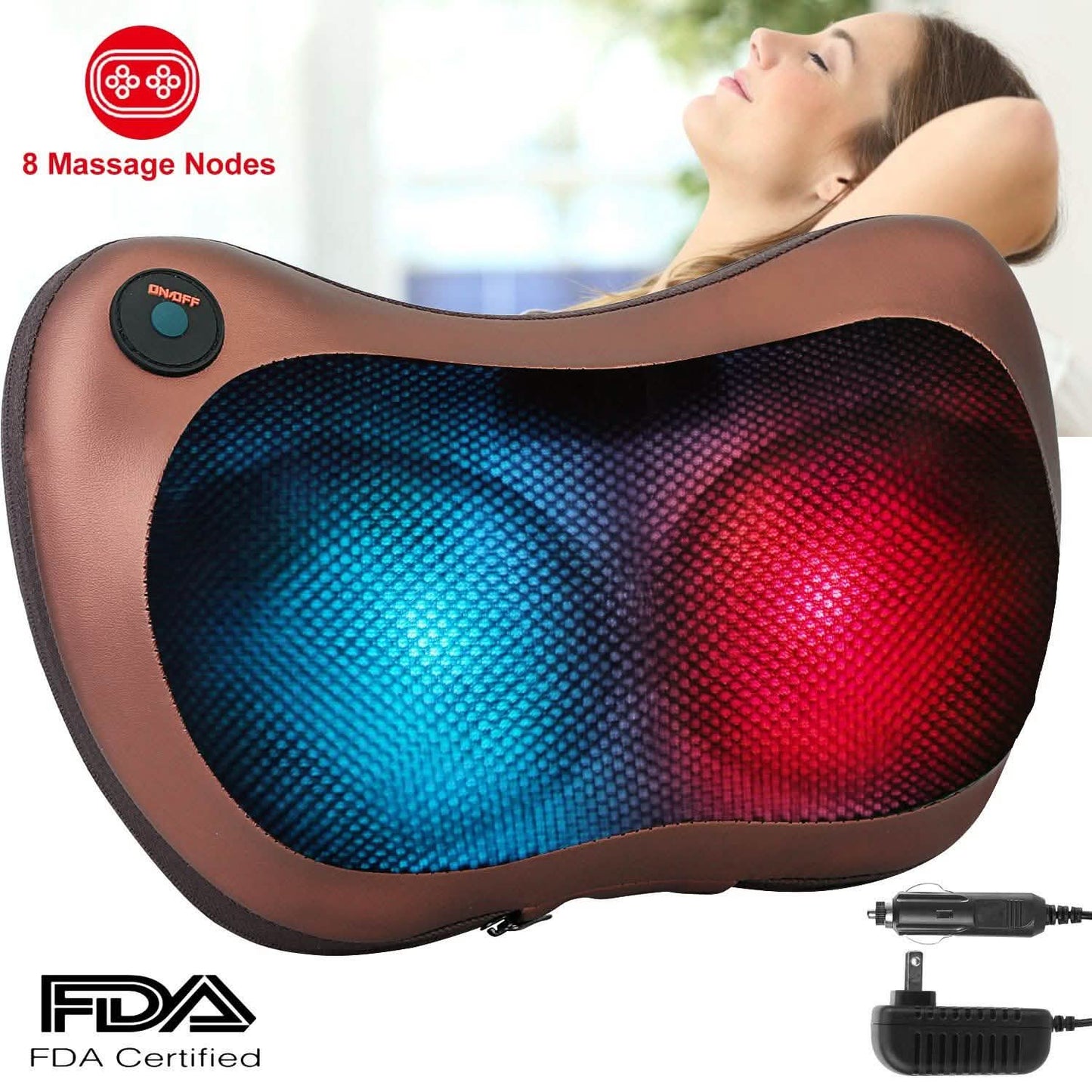 Back Neck and Shoulder Massage Pillow Health & Wellness - Tophatter Daily Deals
