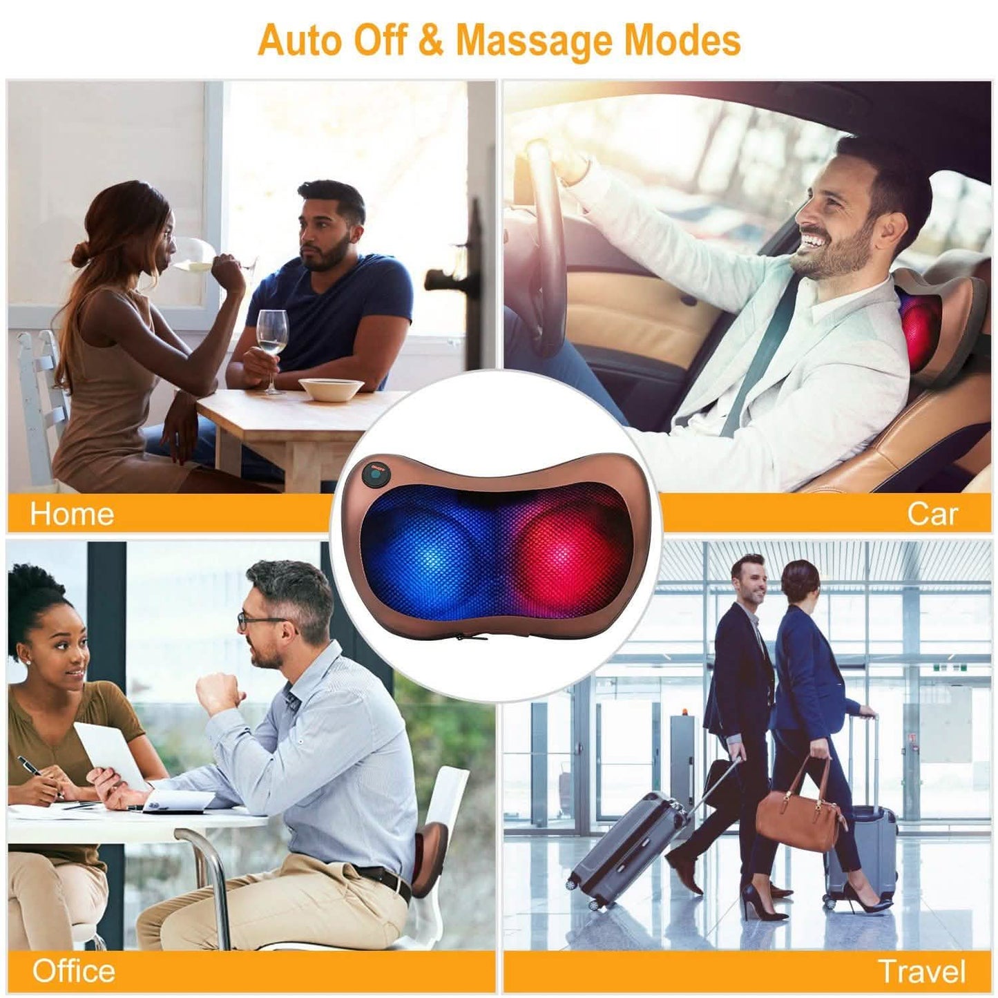 Back Neck and Shoulder Massage Pillow Health & Wellness - Tophatter Daily Deals