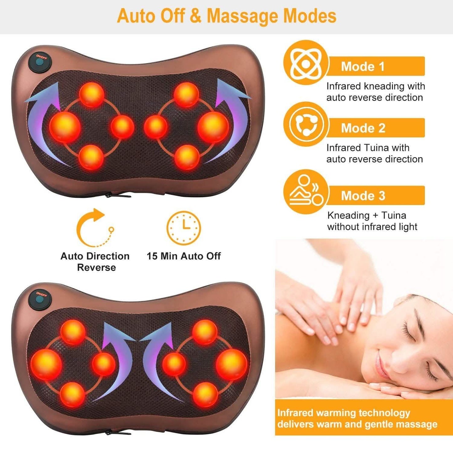 Back Neck and Shoulder Massage Pillow Health & Wellness - Tophatter Daily Deals