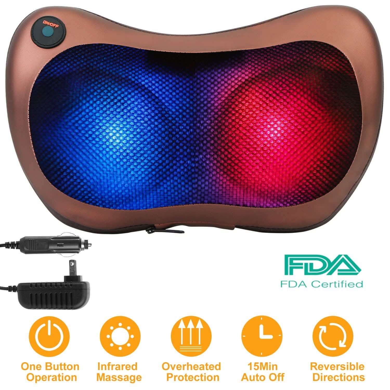 Back Neck and Shoulder Massage Pillow Health & Wellness - Tophatter Daily Deals
