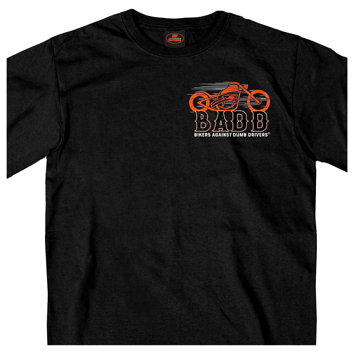 Back Off Bone Middle Finger T-Shirt BADD Bikers Against Dumb Drivers Mens Short Sleeve - Tophatter Daily Deals