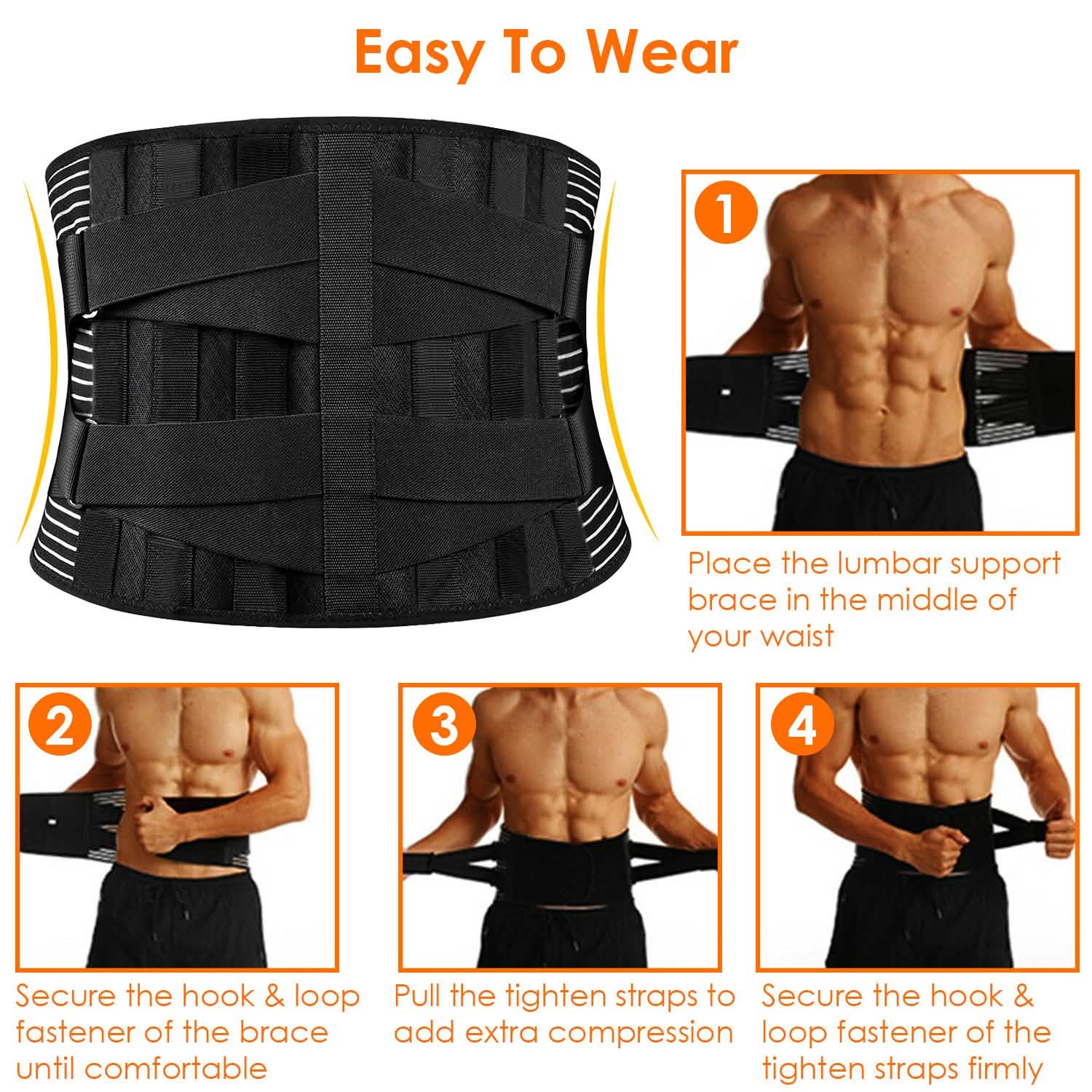 Back Support Brace Breathable Mesh Lumbar Support Belt Health & Wellness - Tophatter Daily Deals