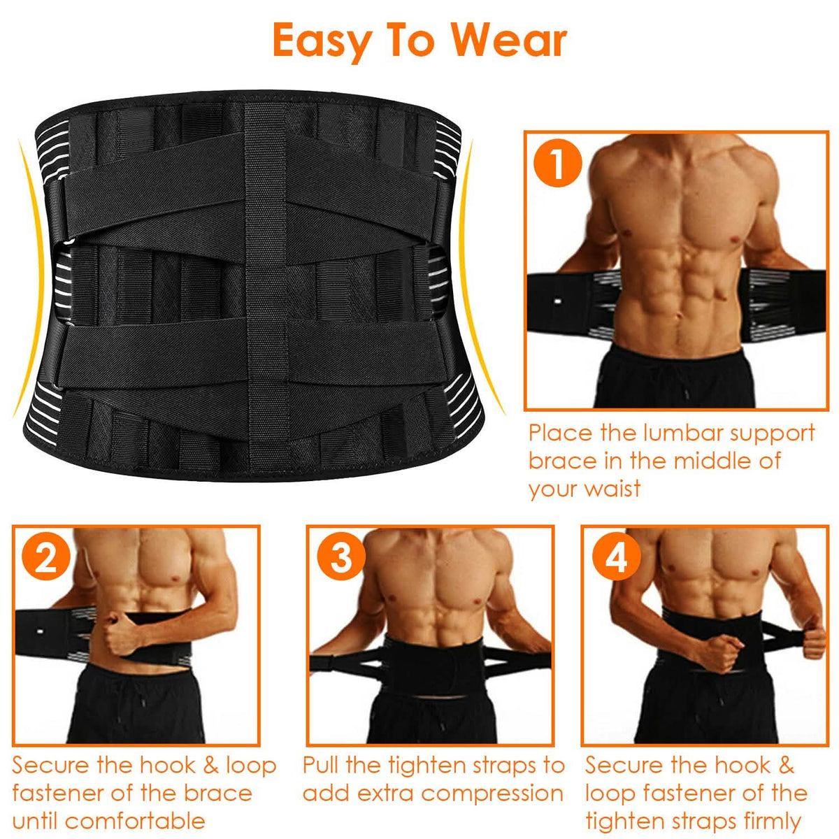 Back Support Brace Breathable Mesh Lumbar Support Belt Health & Wellness - Tophatter Daily Deals