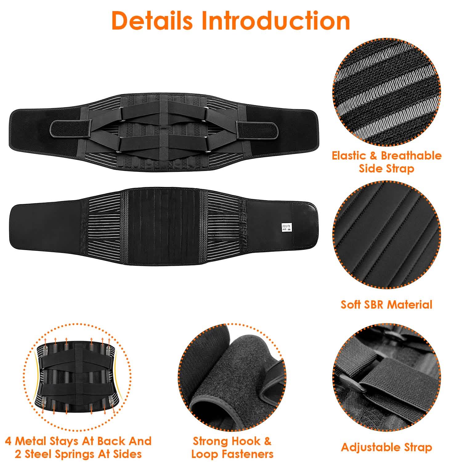 Back Support Brace Breathable Mesh Lumbar Support Belt Health & Wellness - Tophatter Daily Deals
