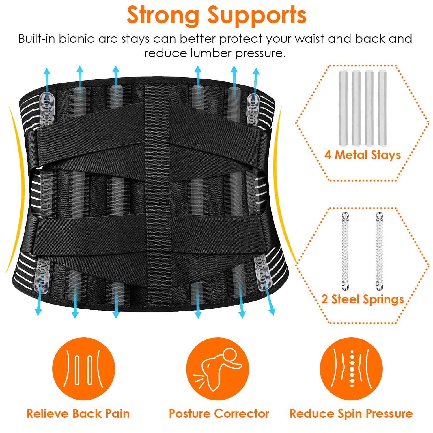 Back Support Brace Breathable Mesh Lumbar Support Belt Health & Wellness - Tophatter Daily Deals