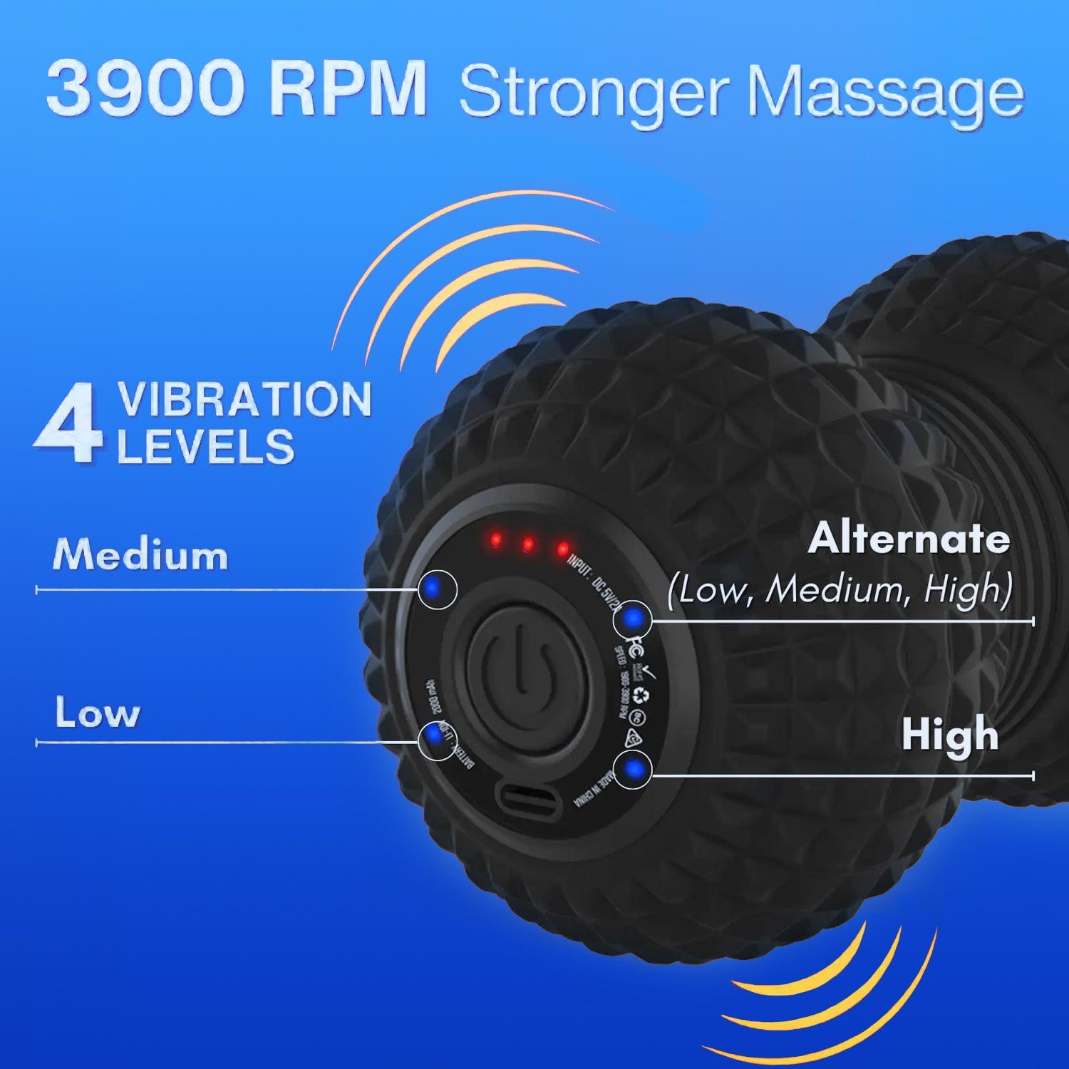 Vibrating Foam Roller - Electric Full Body Massage Roller Muscle Recovery Pain Relief Massager Exercise & Fitness - Tophatter Daily Deals