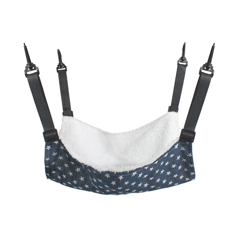 Lamb Fleece Cat Hanging Beds Pets Cage Hammock Bed For Kitten Hanging Seat Indoor Durable Winter Cat Bed Kitty Nest Puppy Cushion Pet Products Blue Star Autumn And Winter Pet Beds - Tophatter Daily Deals