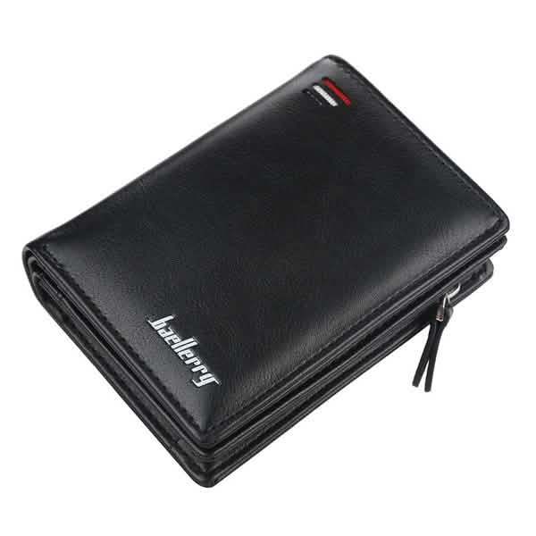 Baellerry Men's Zipper Short Fashion Wallet Black Handbags & Wallets - Tophatter Daily Deals