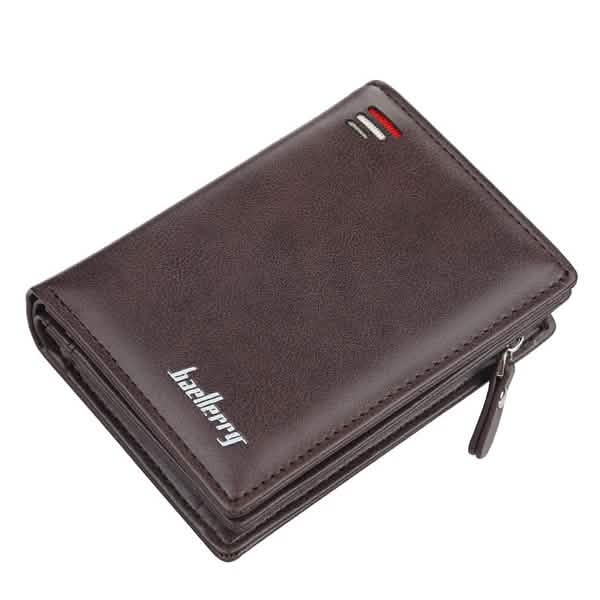 Baellerry Men's Zipper Short Fashion Wallet Coffee Handbags & Wallets - Tophatter Daily Deals