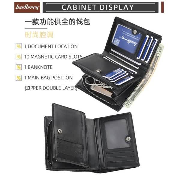 Baellerry Men's Zipper Short Fashion Wallet Handbags & Wallets - Tophatter Daily Deals