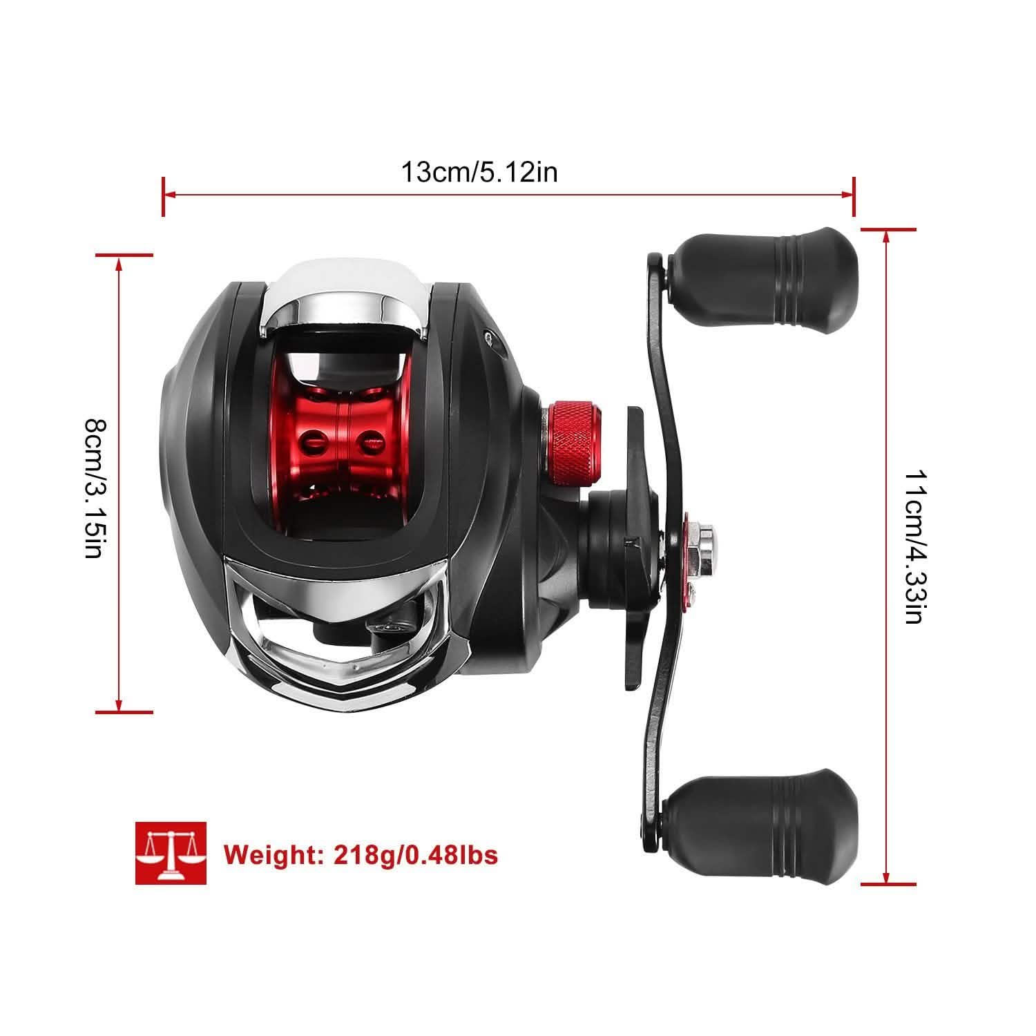 Baitcasting Fishing Reel High Speed Long Cast Distance Outdoor Recreation - Tophatter Daily Deals