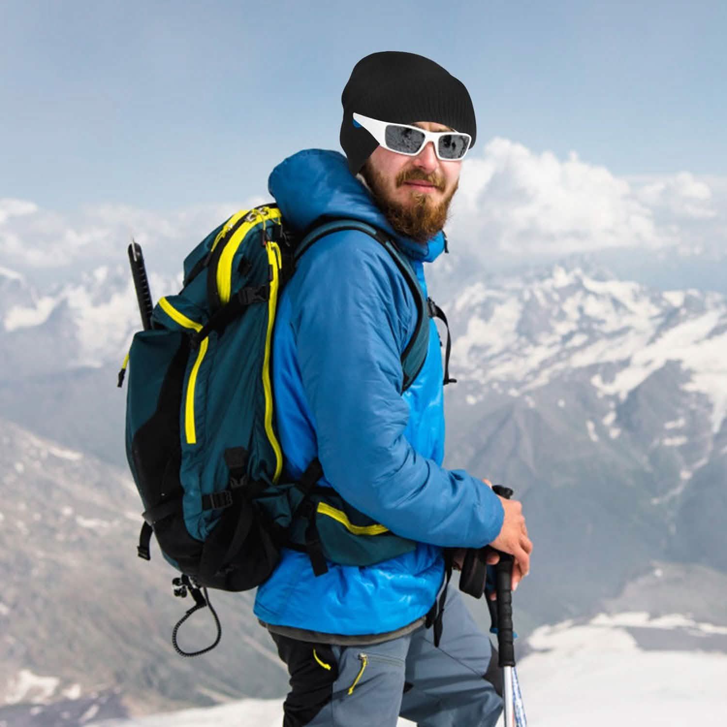 Balaclava Face Mask 3-Hole Knitted Windproof Ski Mask Full Face Cover Outdoor Recreation - Tophatter Daily Deals