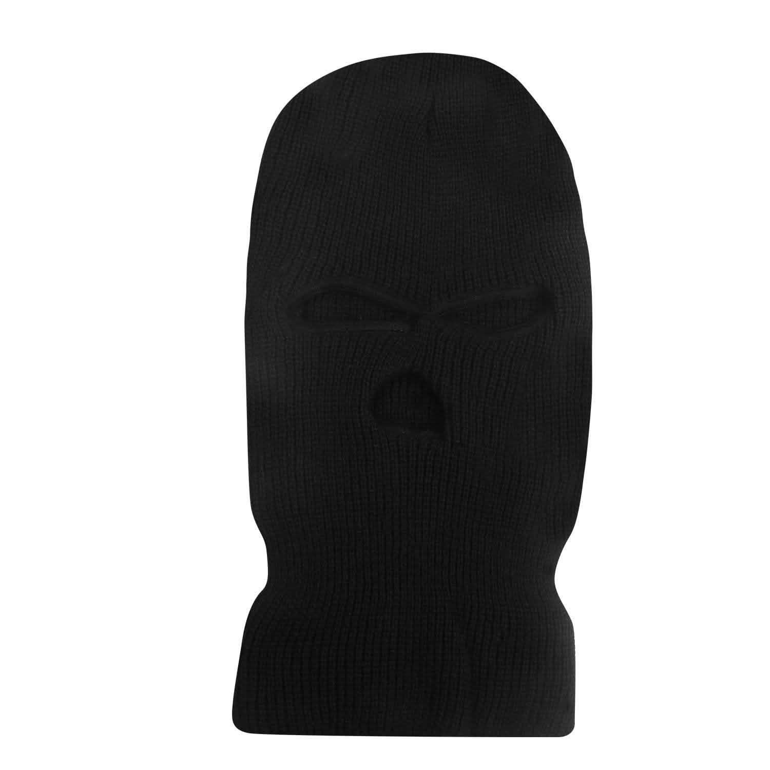 Balaclava Face Mask 3-Hole Knitted Windproof Ski Mask Full Face Cover Outdoor Recreation - Tophatter Daily Deals
