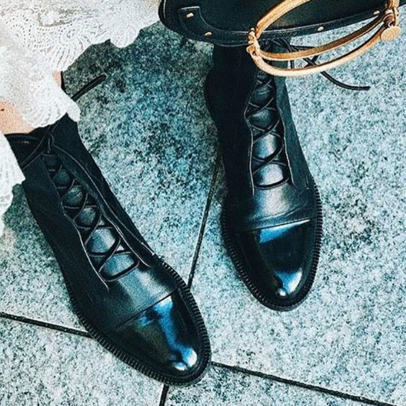 Warm Classic Women's Leather Boots - Lace-Up, Fur, Winter - Tophatter Daily Deals