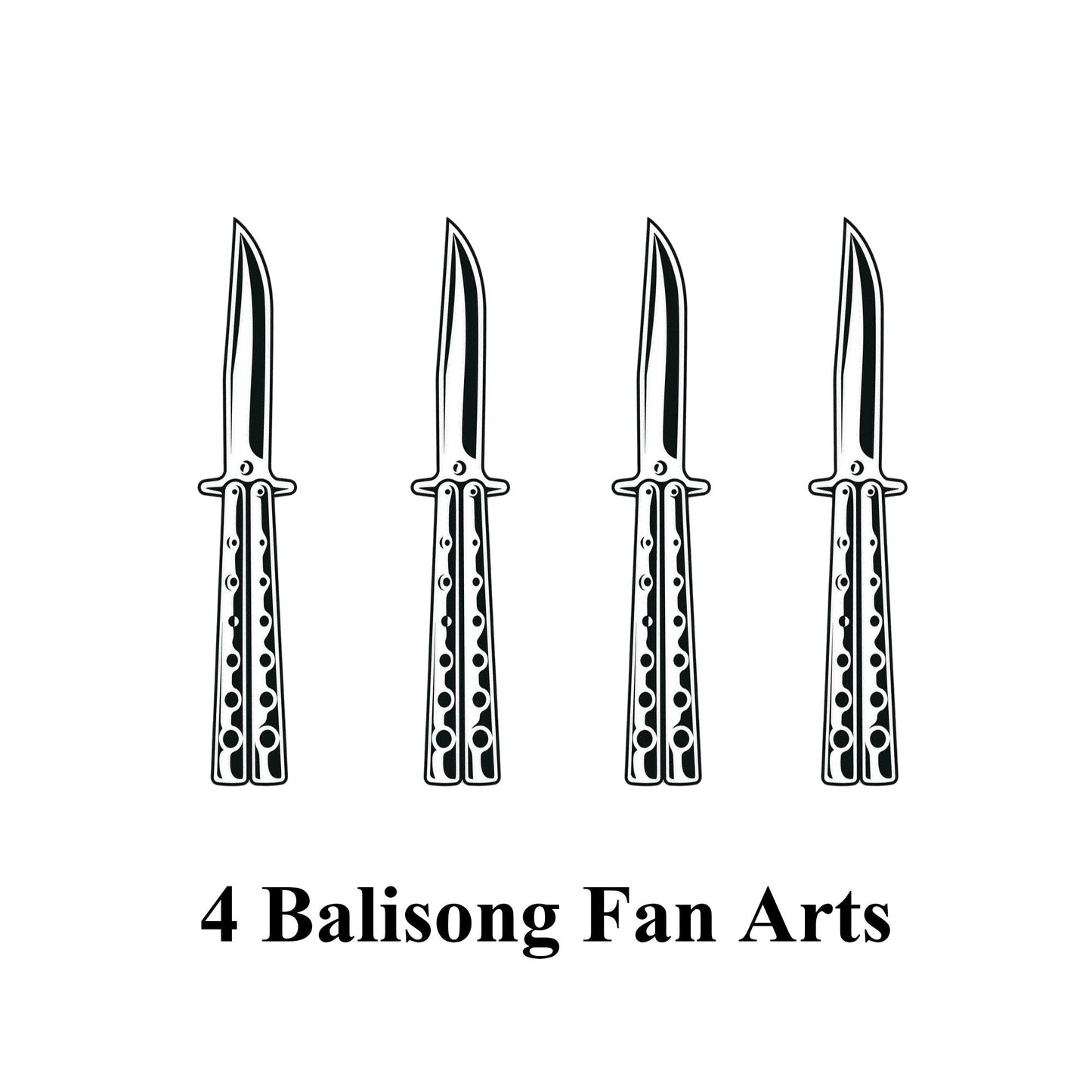 Anime Balisong Fan Arts Mystery Prize Pack Random 4 PCS - Tophatter Daily Deals