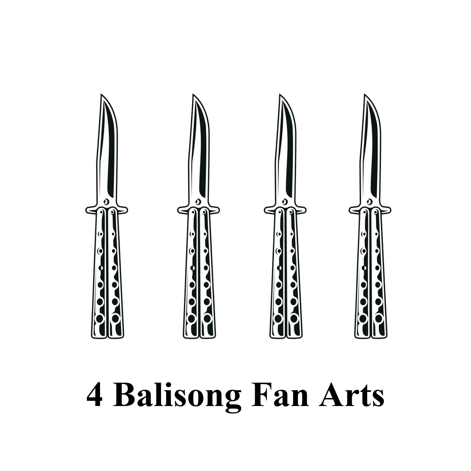 Anime Balisong Fan Arts Mystery Prize Pack Random 4 PCS - Tophatter Daily Deals