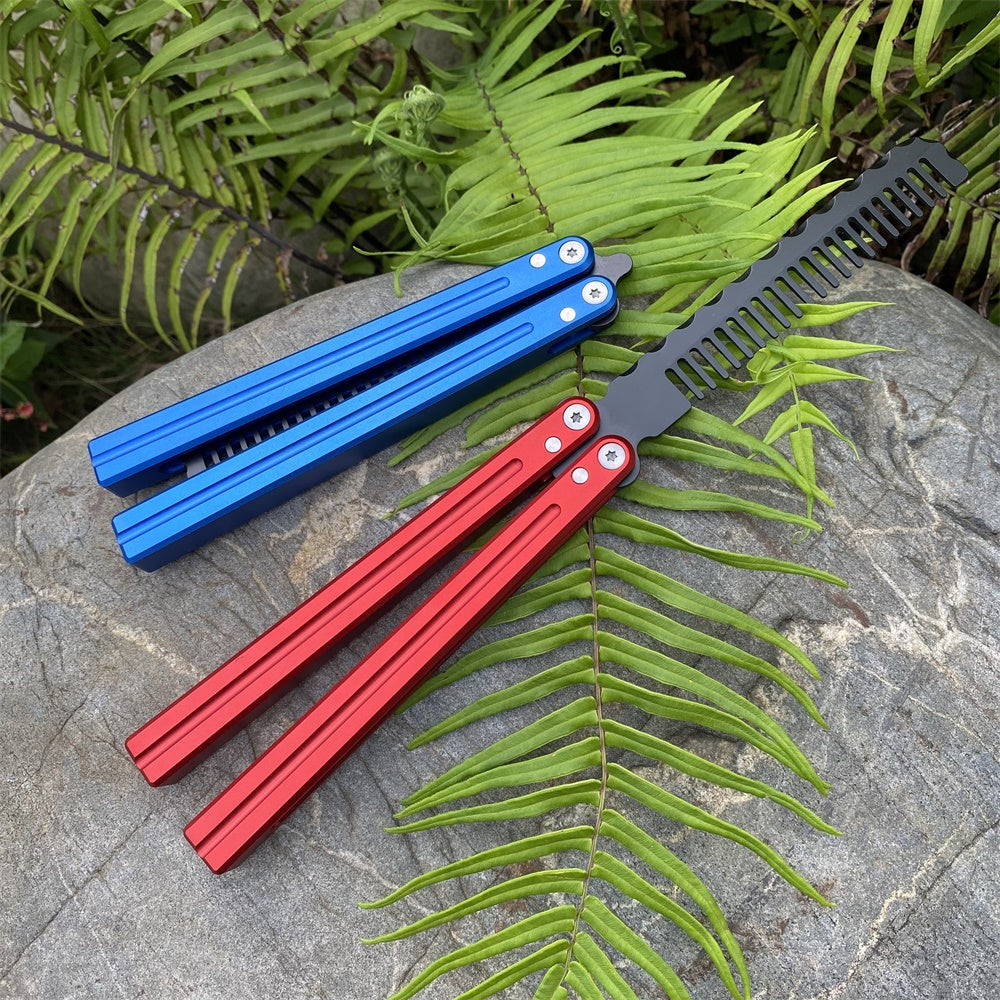 CNC Cutting High-End Balisong Comb Butterfly Knife Trainer - Tophatter Daily Deals