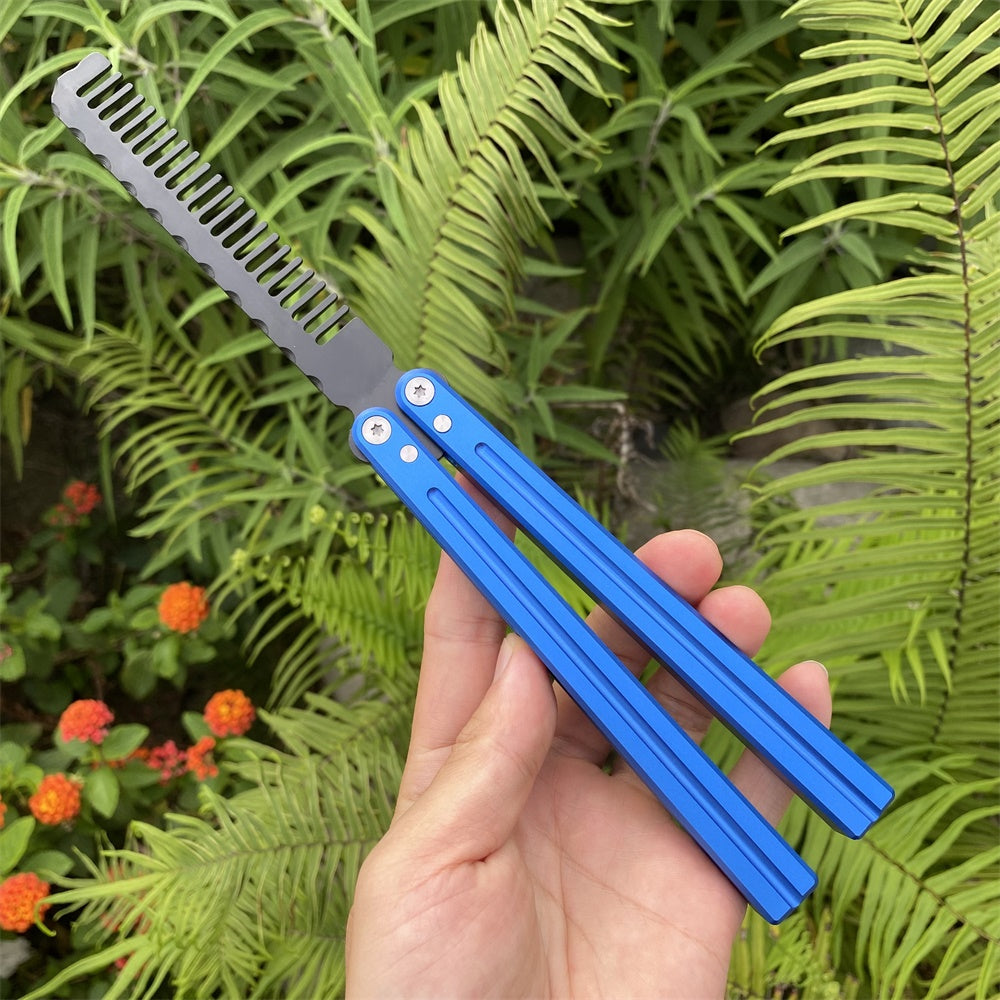 CNC Cutting High-End Balisong Comb Butterfly Knife Trainer Trainer A - Tophatter Daily Deals